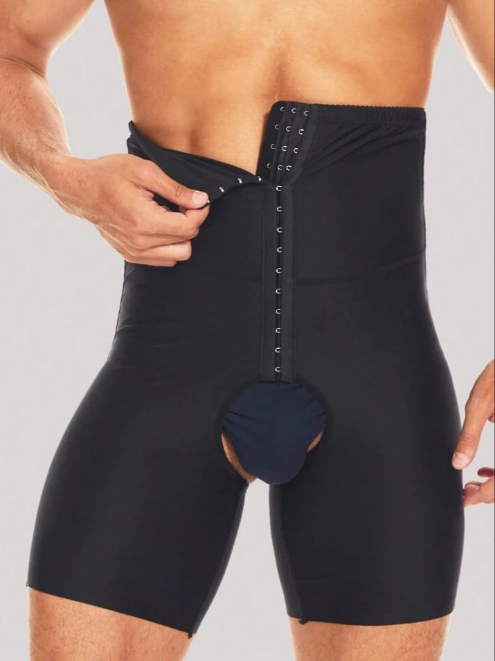 Men's High-Waist Compression Shapewear Shorts – Tummy Control & Butt Lift Body Shaper